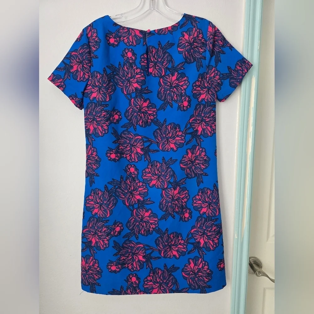J Crew Floral Blue and Pink Dress size 00